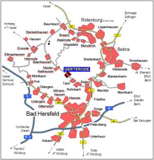 Anreisekarte Gerterode